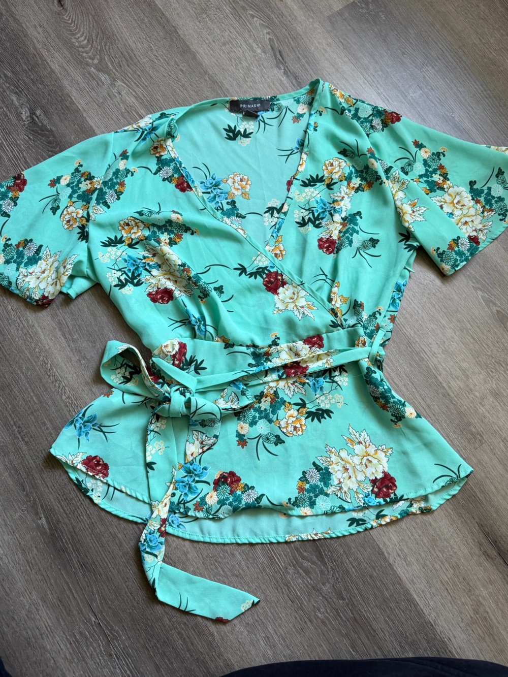 Primark floral blouse with tie